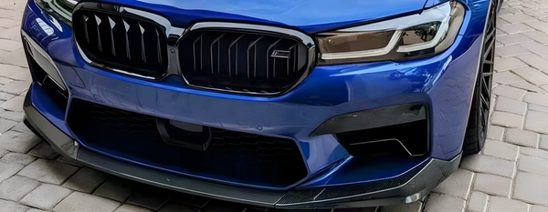 BMW M5 (F90 LCI) Dry Carbon Fibre Front Lip (3-Piece)