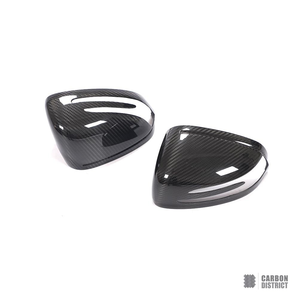 Mercedes AMG GT (C190) carbon fibre mirror caps — UV-stable gloss finish