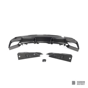 BMW X6M (F96) carbon fibre rear diffuser — 3K twill gloss finish