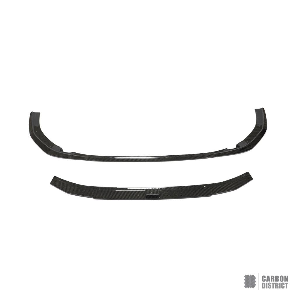 Audi RS4 (B9.5) carbon fibre front lip — 3K twill gloss finish