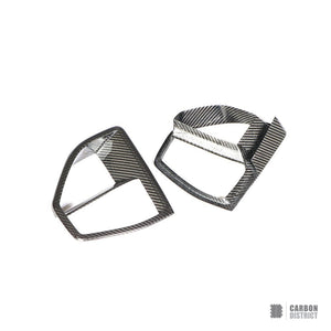 BMW X5 (G05) dry carbon fibre front bumper inserts (M Sport, V1)