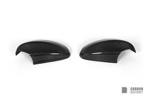 BMW 3 Series (E90) carbon fibre mirror caps (V2) — UV-stable gloss finish