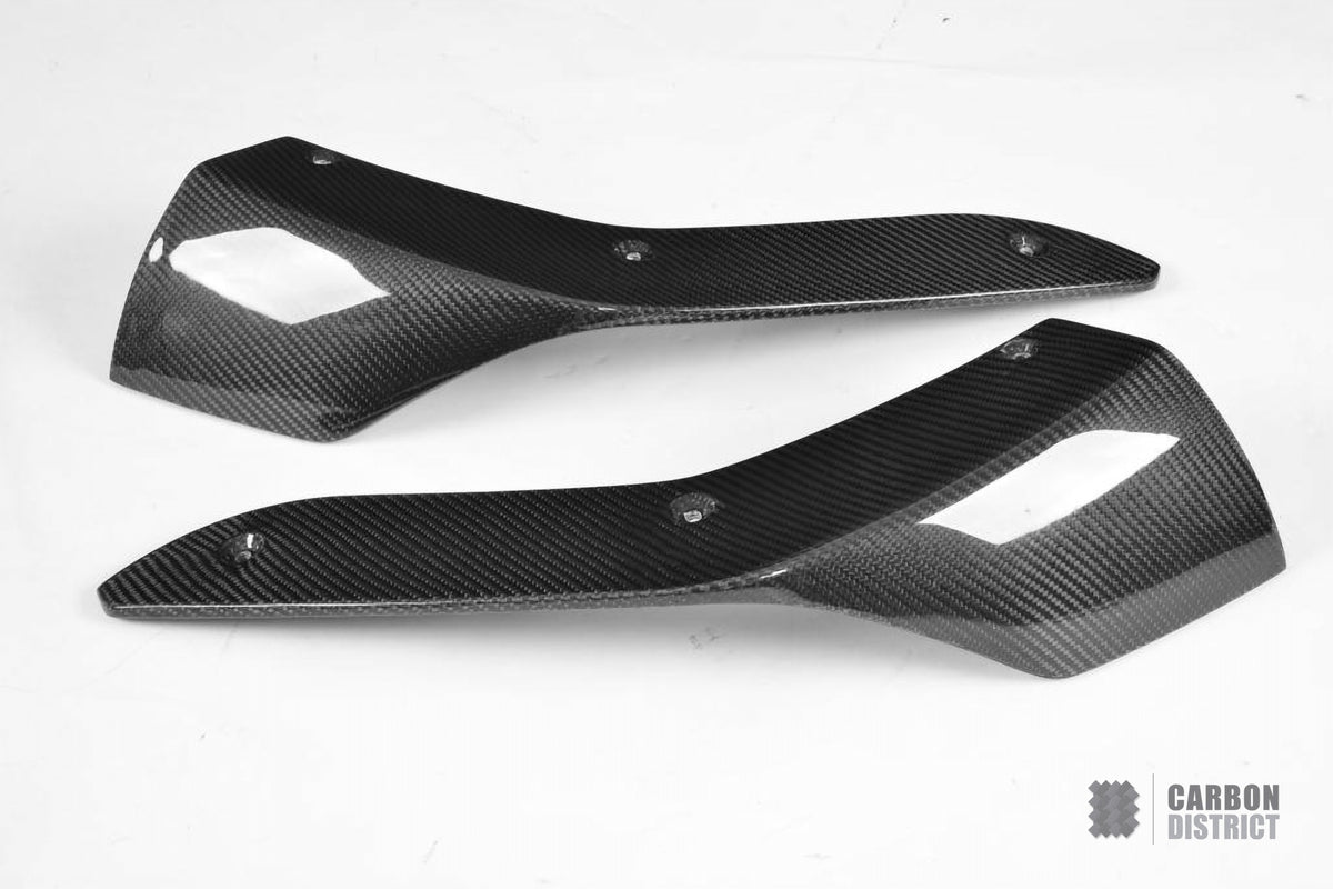 BMW M2 (F87) carbon fibre bumper corners — UV-stable gloss finish