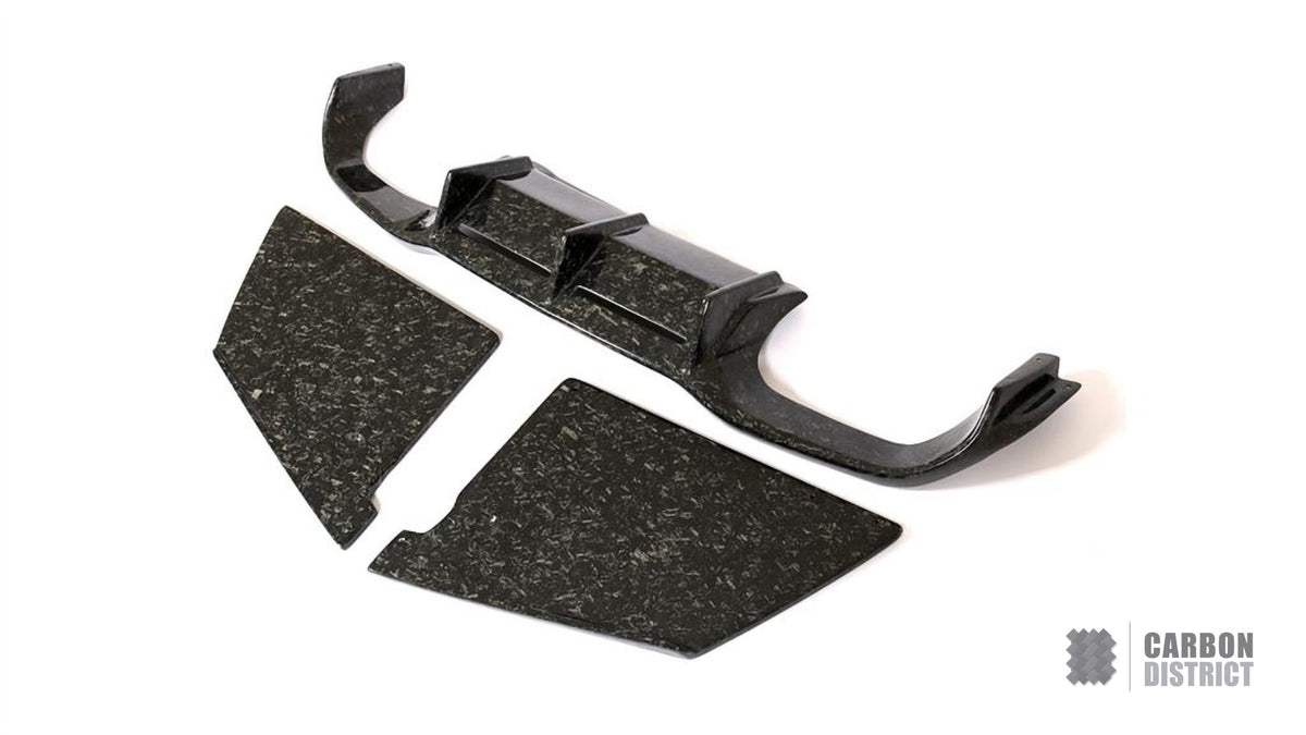 BMW M2 (F87) carbon fibre rear diffuser (forged carbon, V2)