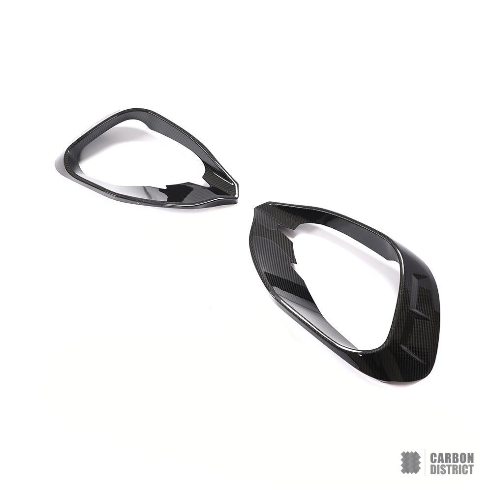 Mercedes GLA (H247) dry carbon fibre front bumper inserts — UV-stable gloss finish