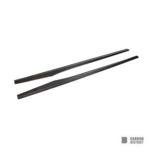 Mercedes CLS (C257) carbon fibre side skirts (V1) — UV-stable gloss finish