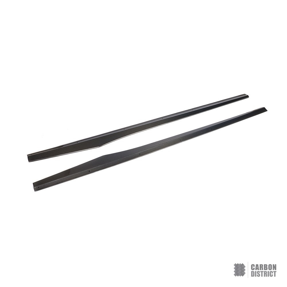 Mercedes CLS (C257) carbon fibre side skirts (V1) — UV-stable gloss finish