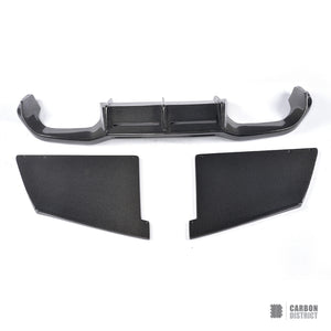 BMW M2 (F87) carbon fibre rear diffuser (V1) — UV-stable gloss finish