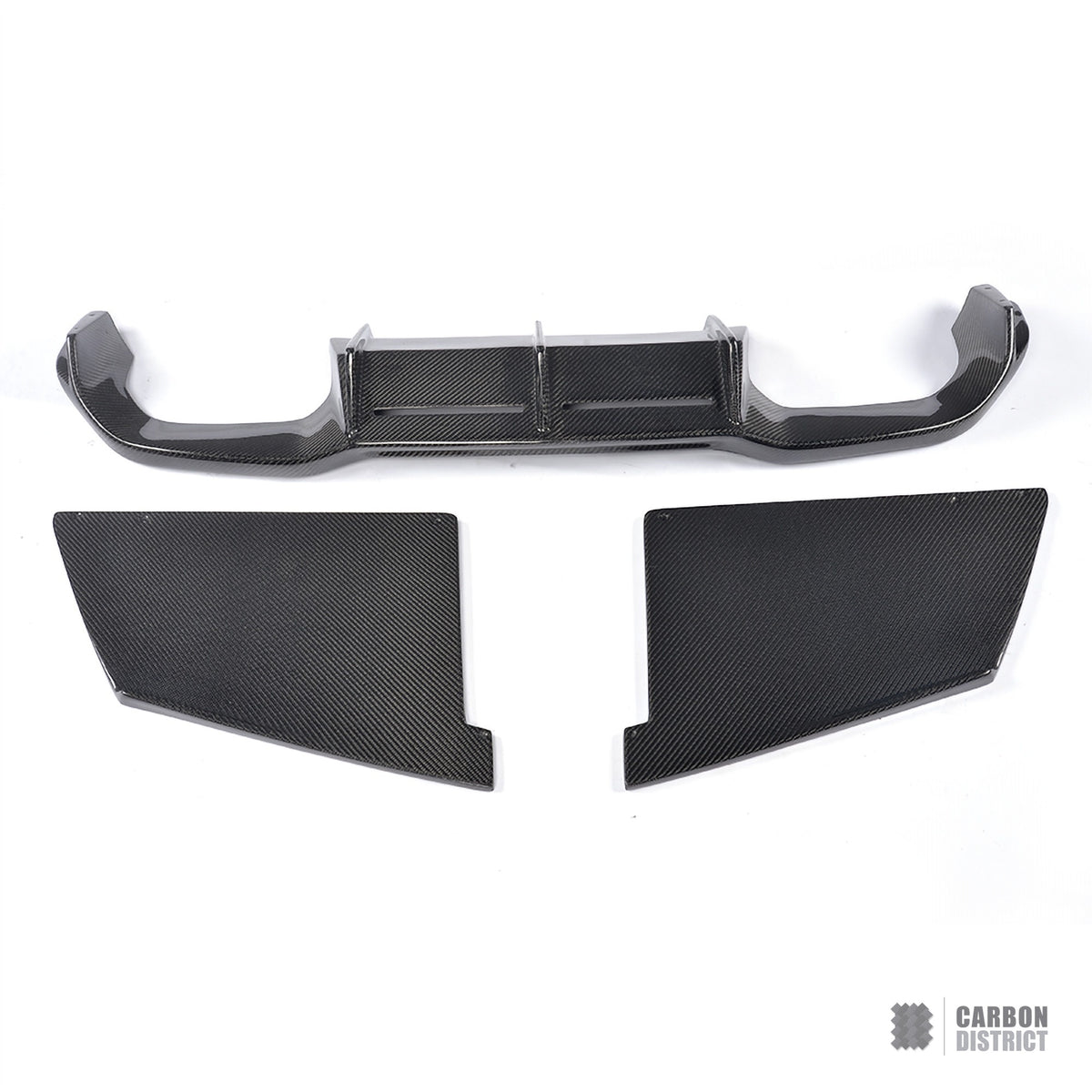 BMW M2 (F87) carbon fibre rear diffuser (V1) — UV-stable gloss finish