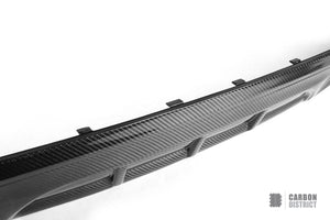 BMW 2 Series (F22) carbon fibre rear diffuser (V2) — UV-stable gloss finish