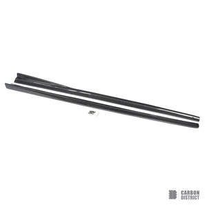 Audi TT (8J) carbon fibre side skirts (V2) — UV-stable gloss finish