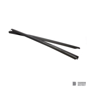 Audi R8 (4S) carbon fibre side skirts — 3K twill gloss finish