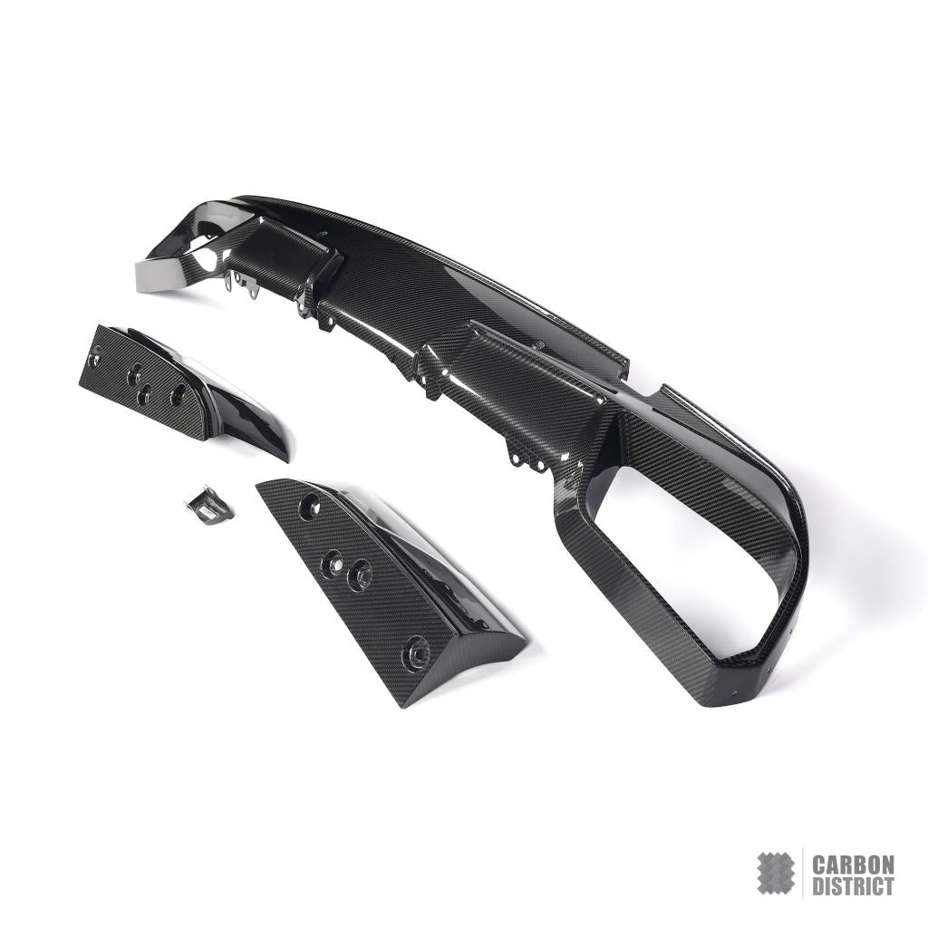 BMW X6M (F96) carbon fibre rear diffuser — fits 2023-2024