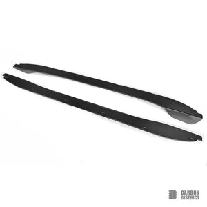 Jaguar F-Type (X152) carbon fibre side skirts — 3K twill gloss finish