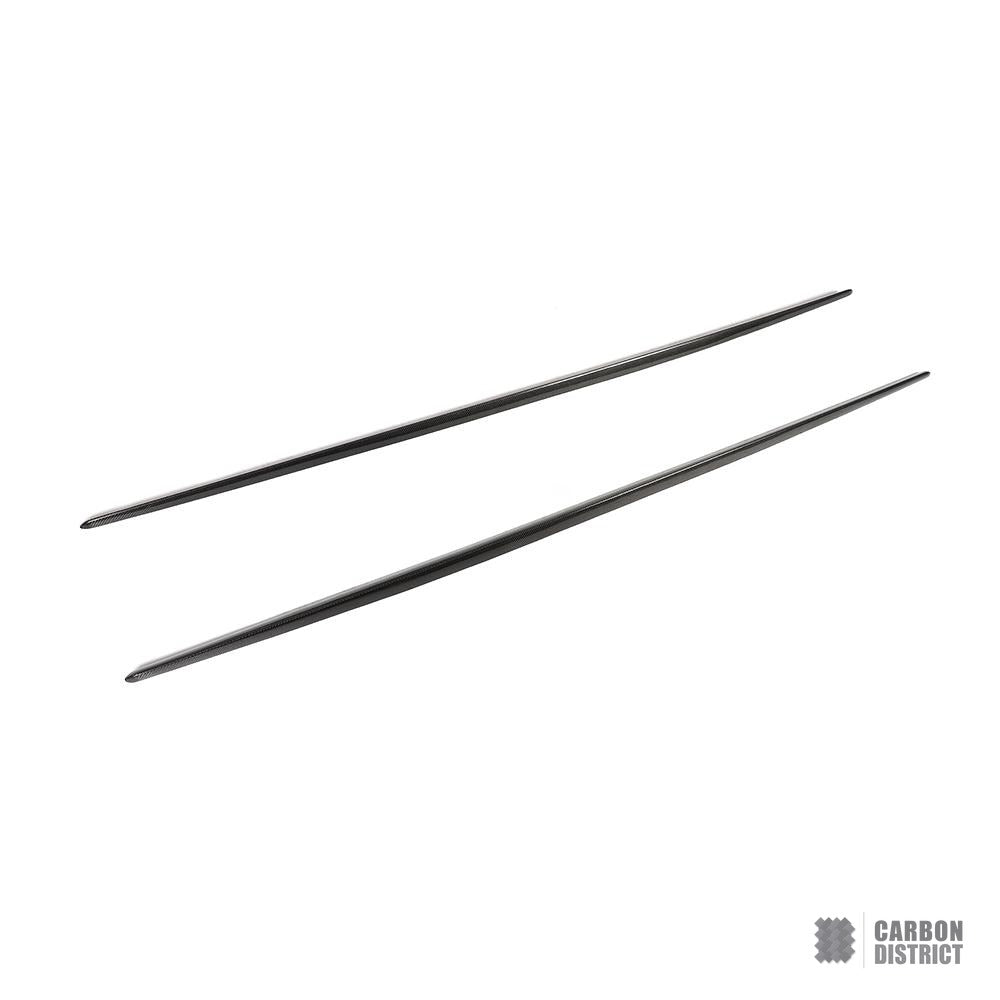 Mercedes-Benz S-Class (W222/C217) carbon fibre side skirts — 3K twill gloss finish