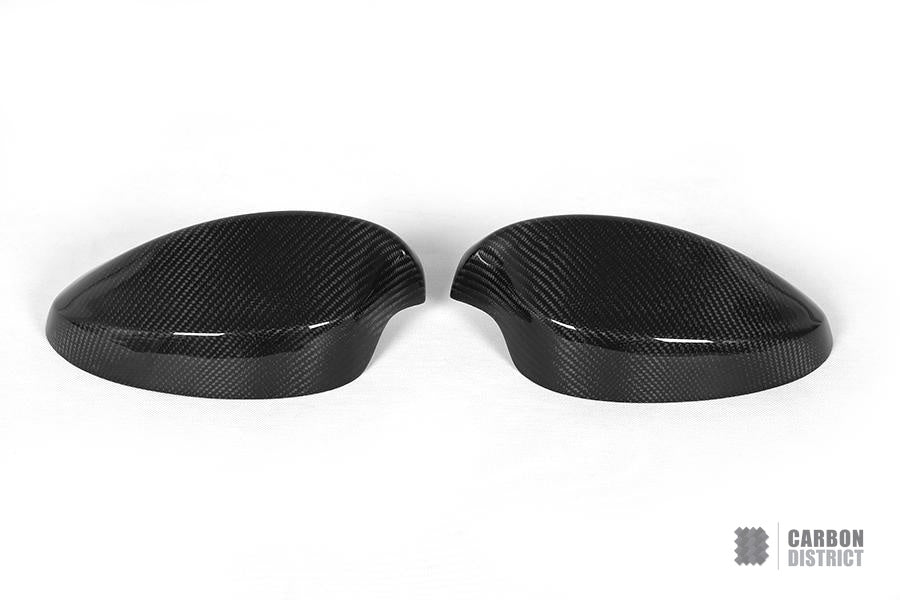 BMW 3 Series (E90) carbon fibre mirror caps (V2) — fits 2005-2012