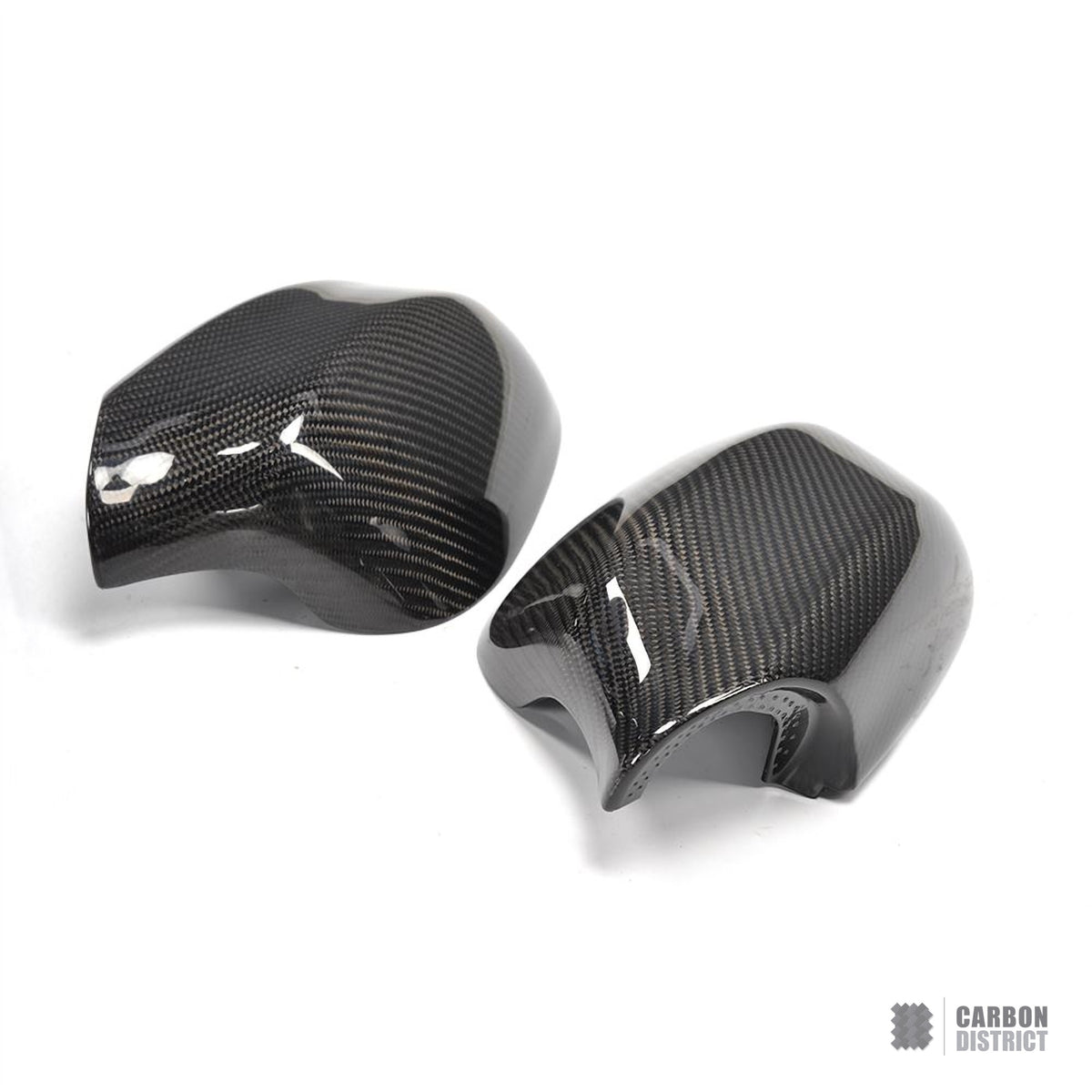 BMW 3 Series (E90 LCI) carbon fibre mirror caps (V1) — UV-stable gloss finish