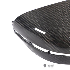 BMW 3 Series (G20) dry carbon fibre mirror caps (LHD, full replacement, V2)