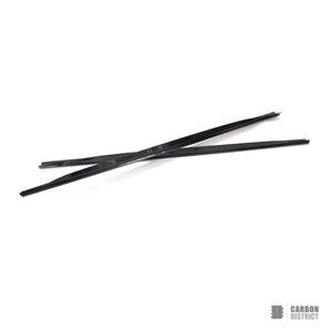 BMW 4 Series (G22/G23) dry carbon fibre side skirts (V1) — UV-stable gloss finish