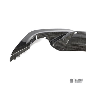 BMW 3 Series (G20/G28) carbon fibre rear diffuser (V1) — UV-stable gloss finish