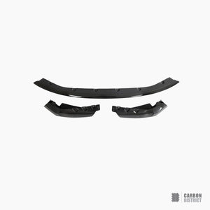 BMW M3/M4 (G80/G81/G82/G83) carbon fibre front lip (V3) — UV-stable gloss finish