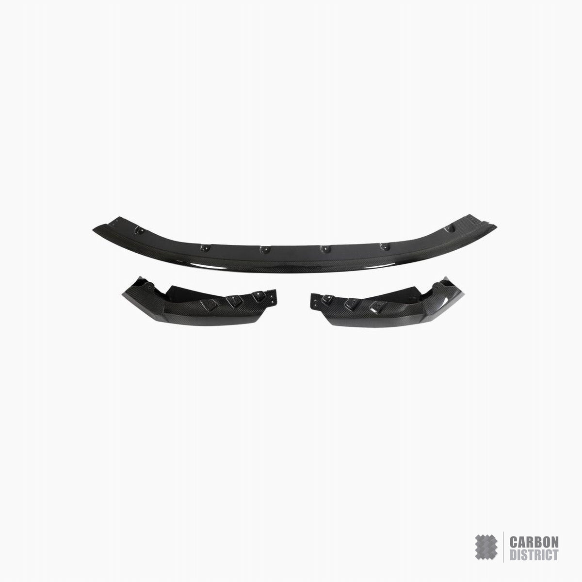 BMW M3/M4 (G80/G81/G82/G83) carbon fibre front lip (V3) — UV-stable gloss finish