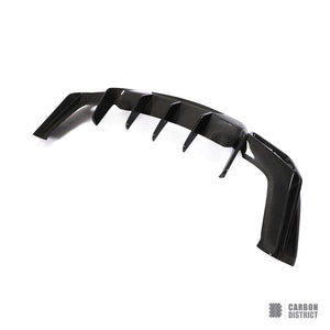 Mercedes-Benz AMG GT (C190) carbon fibre rear diffuser — 3K twill gloss finish