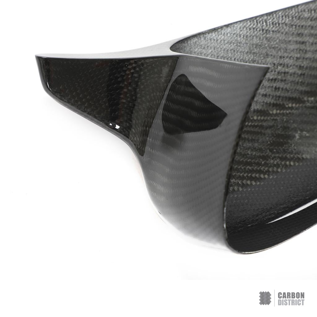 BMW 3 Series (G20) dry carbon fibre mirror caps (sharp edge) — view 4