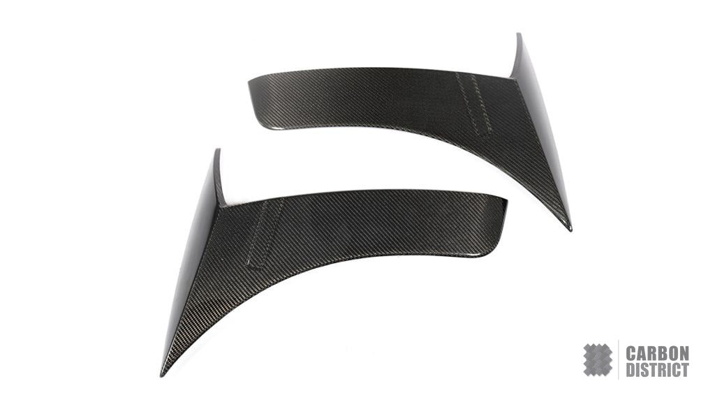 Mercedes-Benz S-Class (W222/C217) carbon fibre front canards — 3K twill gloss finish