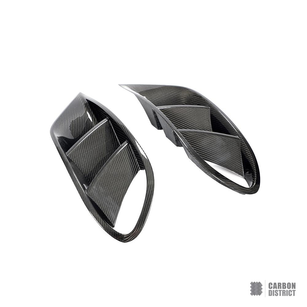 Mercedes-Benz S-Class (W222/C217) carbon fibre vents — 3K twill gloss finish