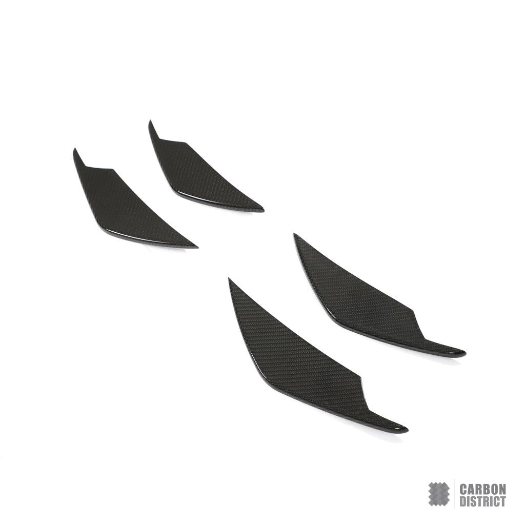 BMW M3/M4 (G80/G82/G83) carbon fibre front canards — fits 2021-2022