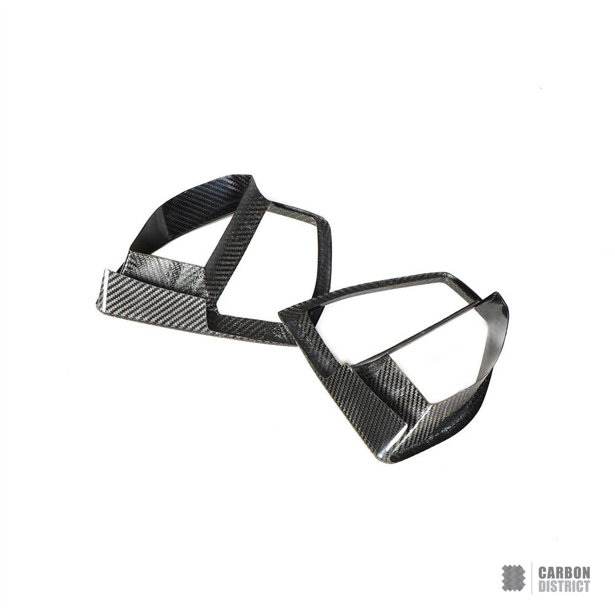 BMW X5 (G05) dry carbon fibre front bumper inserts (M Sport, V1) — UV-stable gloss finish