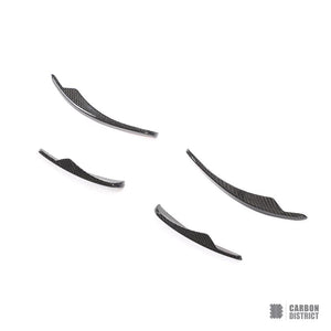 BMW 6 Series (F06/F12/F13) carbon fibre front canards — 3K twill gloss finish