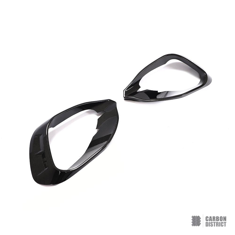 Mercedes GLA (H247) dry carbon fibre front bumper inserts — fits 2020+