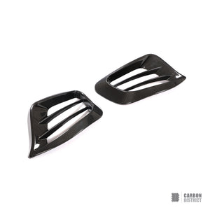 Mercedes V-Class (W447) dry carbon fibre front bumper inserts (V1) — fits 2014-2023