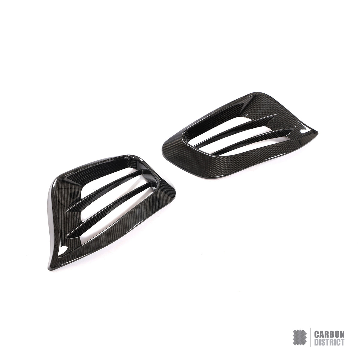 Mercedes V-Class (W447) dry carbon fibre front bumper inserts (V1) — fits 2014-2023