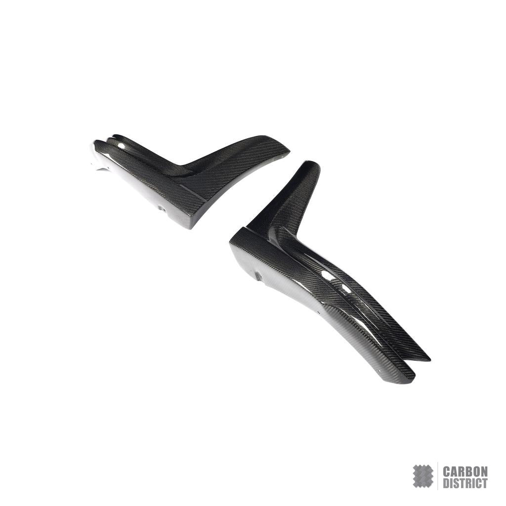 Honda Civic Type R (FL5) carbon fibre rear bumper corners — 3K twill gloss finish