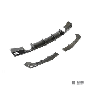BMW 3 Series (F30/F35) carbon fibre rear diffuser (V2) — fits 2012-2019