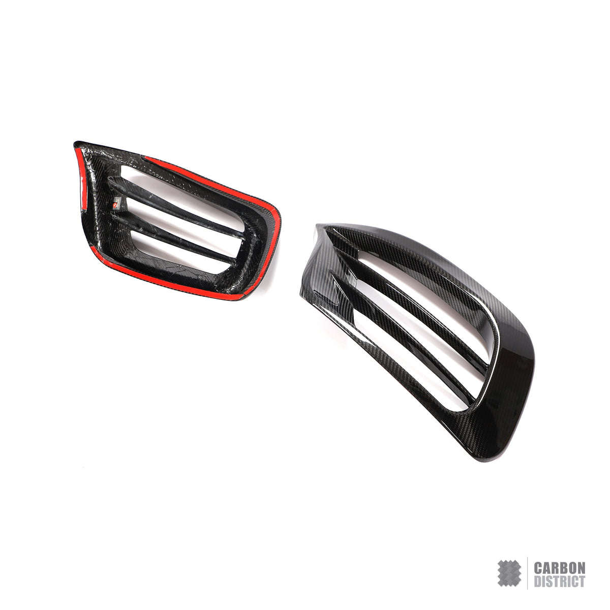 Mercedes V-Class (W447) dry carbon fibre front bumper inserts (V1) — view 4