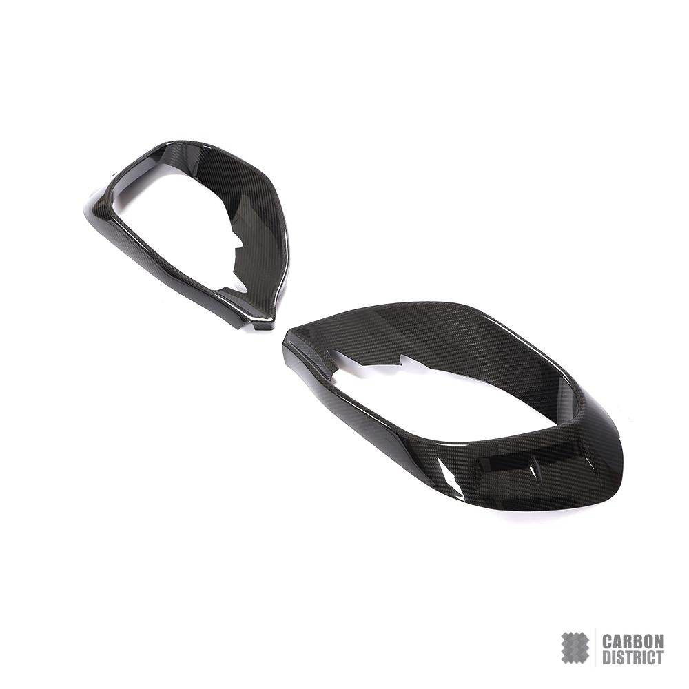 Mercedes GLA (H247) dry carbon fibre front bumper inserts — view 4