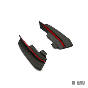 Porsche Boxster/Cayman (982.0) carbon fibre front canards — 3K twill gloss finish