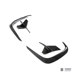 BMW 8 Series (G14/G15) dry carbon fibre front canards — fits 2019-2026