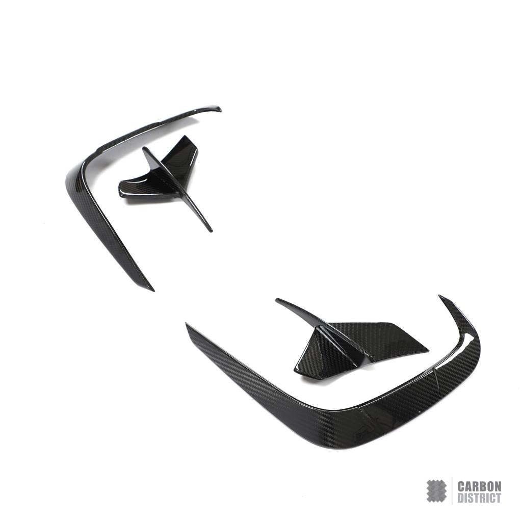 BMW 8 Series (G14/G15) dry carbon fibre front canards — fits 2019-2026