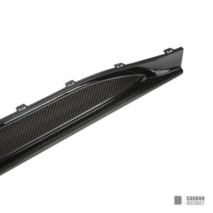 BMW M3 (G80/G81) dry carbon fibre side skirts (V2) — fits 2021+