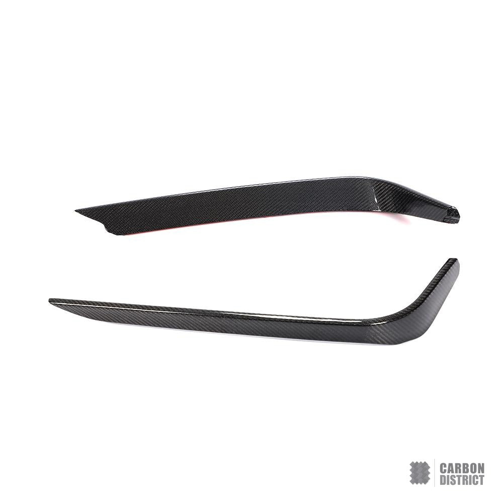 Alfa Romeo Giulia (952) carbon fibre front canards — 3K twill gloss finish