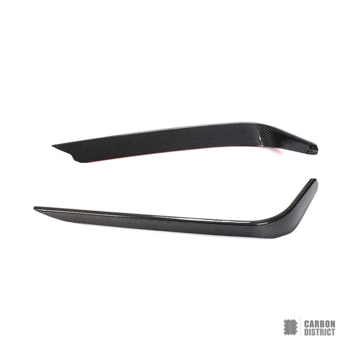 Alfa Romeo Giulia (952) carbon fibre front canards — 3K twill gloss finish