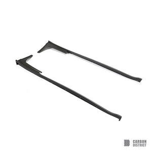 Porsche Boxster/Cayman (982.0) carbon fibre side skirts — 3K twill gloss finish