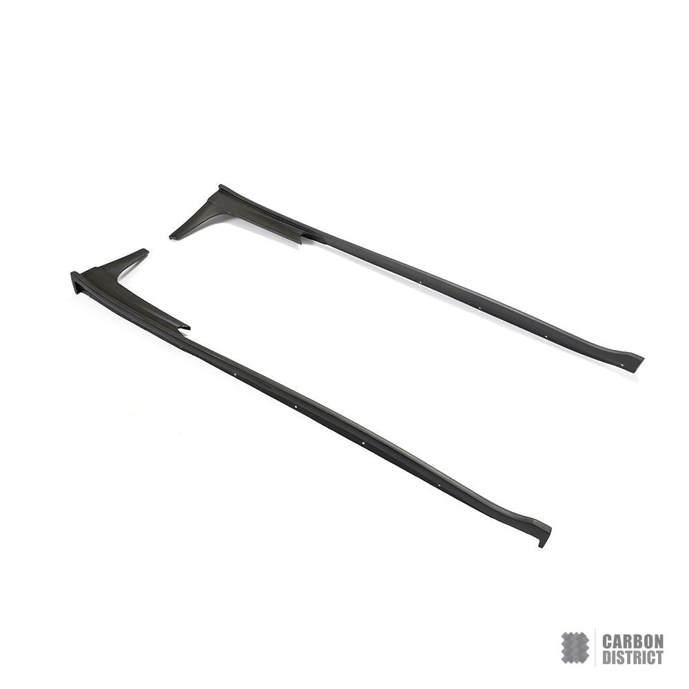Porsche Boxster/Cayman (982.0) carbon fibre side skirts — 3K twill gloss finish