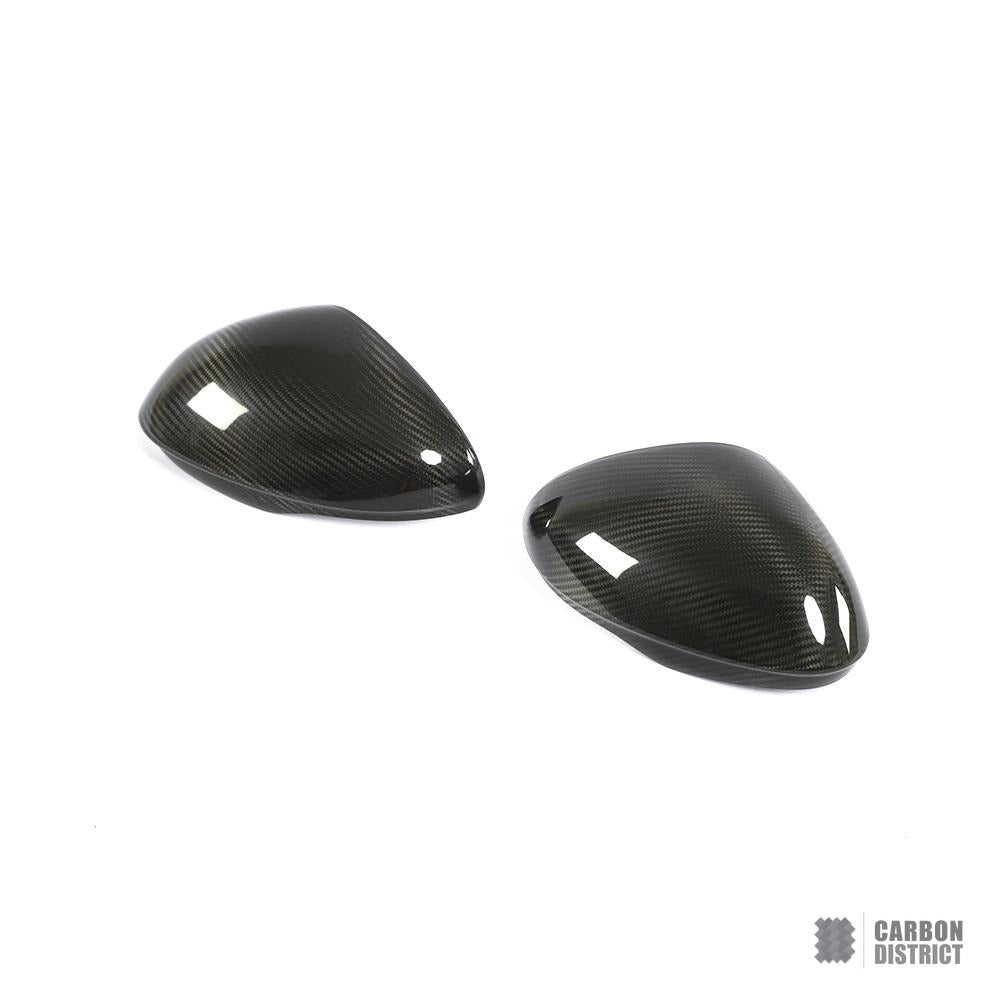 Alfa Romeo Giulia (952) carbon fibre mirror caps — made to order in genuine carbon fibre