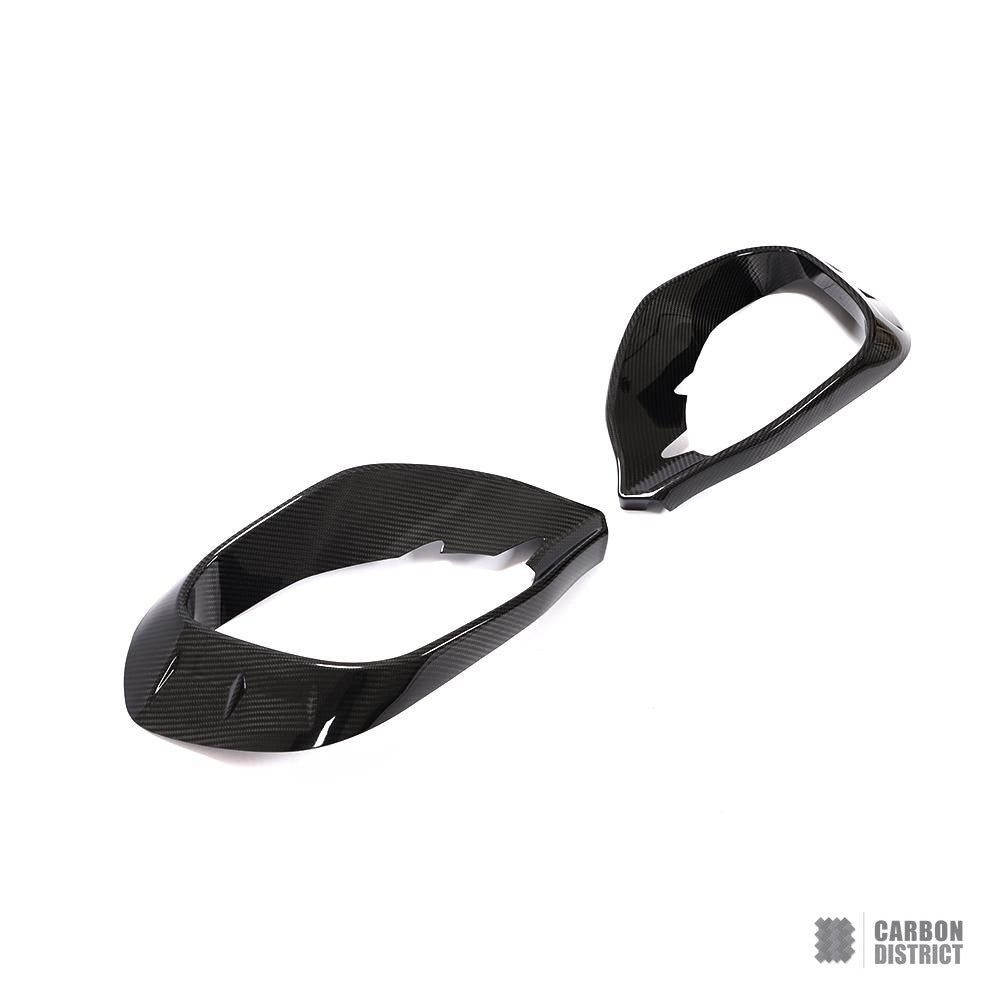 Mercedes GLA (H247) dry carbon fibre front bumper inserts — view 5